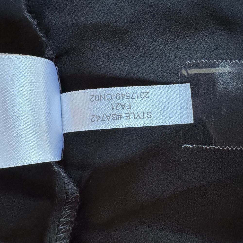 Crew Black Ruffle Blouse – Size 14 | Quiet Luxury, Feminine Detail - Picture 8 of 9